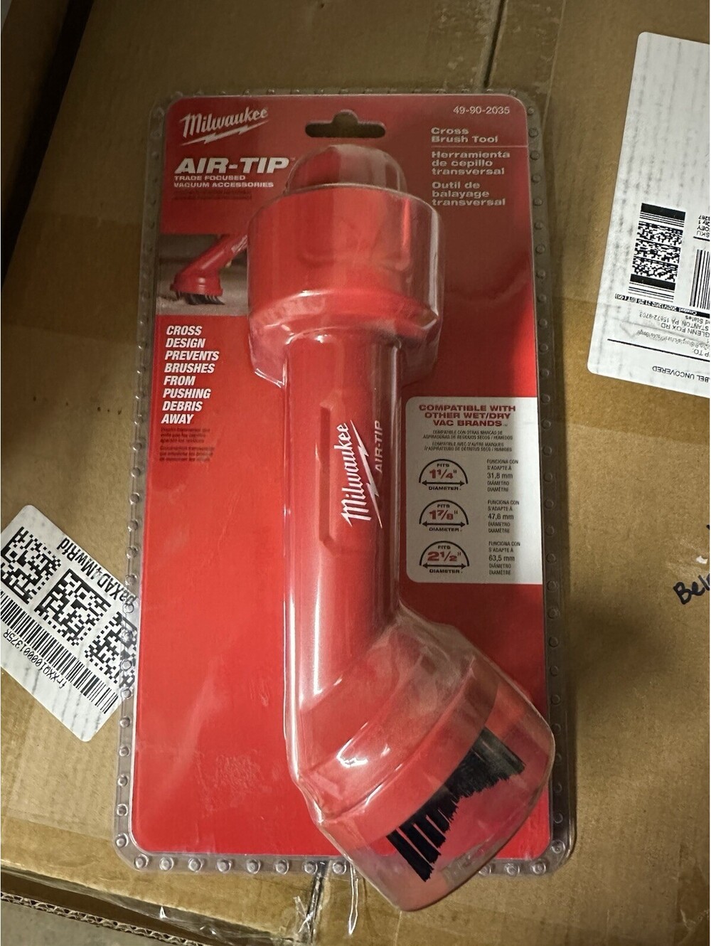 Milwaukee AIR-TIP Cross Brush Tool w/ Agitating Brushes, 49-90-2035